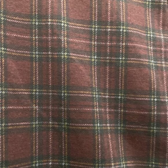 Laura Burgundy Plaid Pull-up Leggings Pants Size 14 - Picture 8 of 12